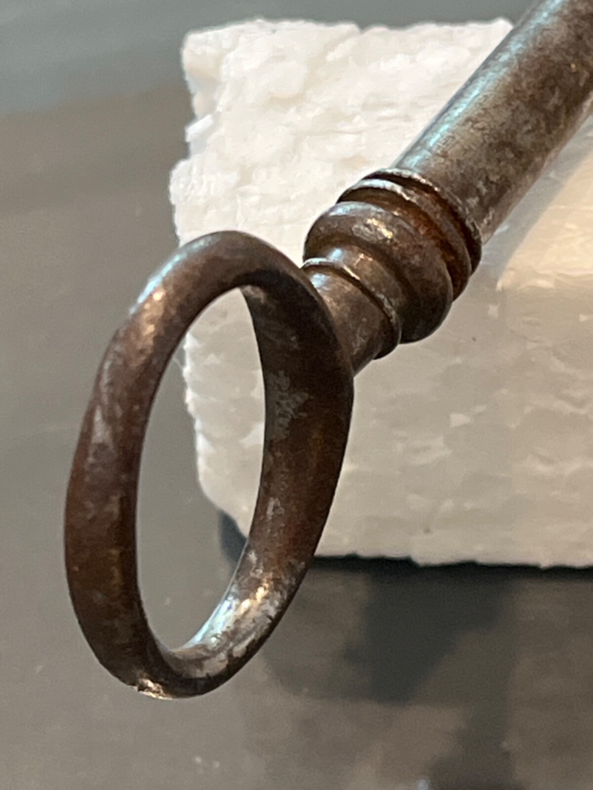 1700s 1800s French wrought iron exquisite mortise bit key 092424cBGZE