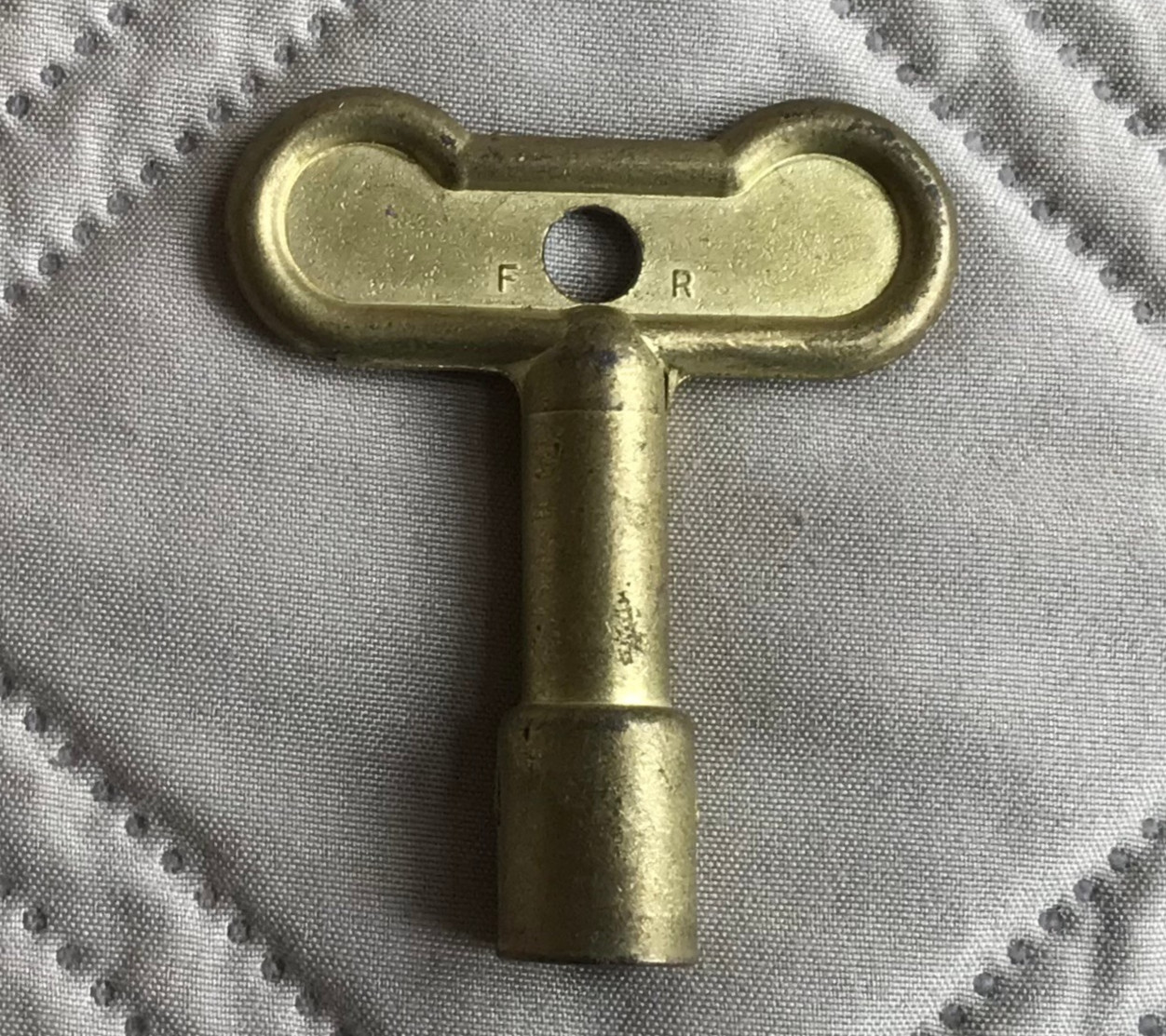 Vintage Fireplace Gas Valve Key F R