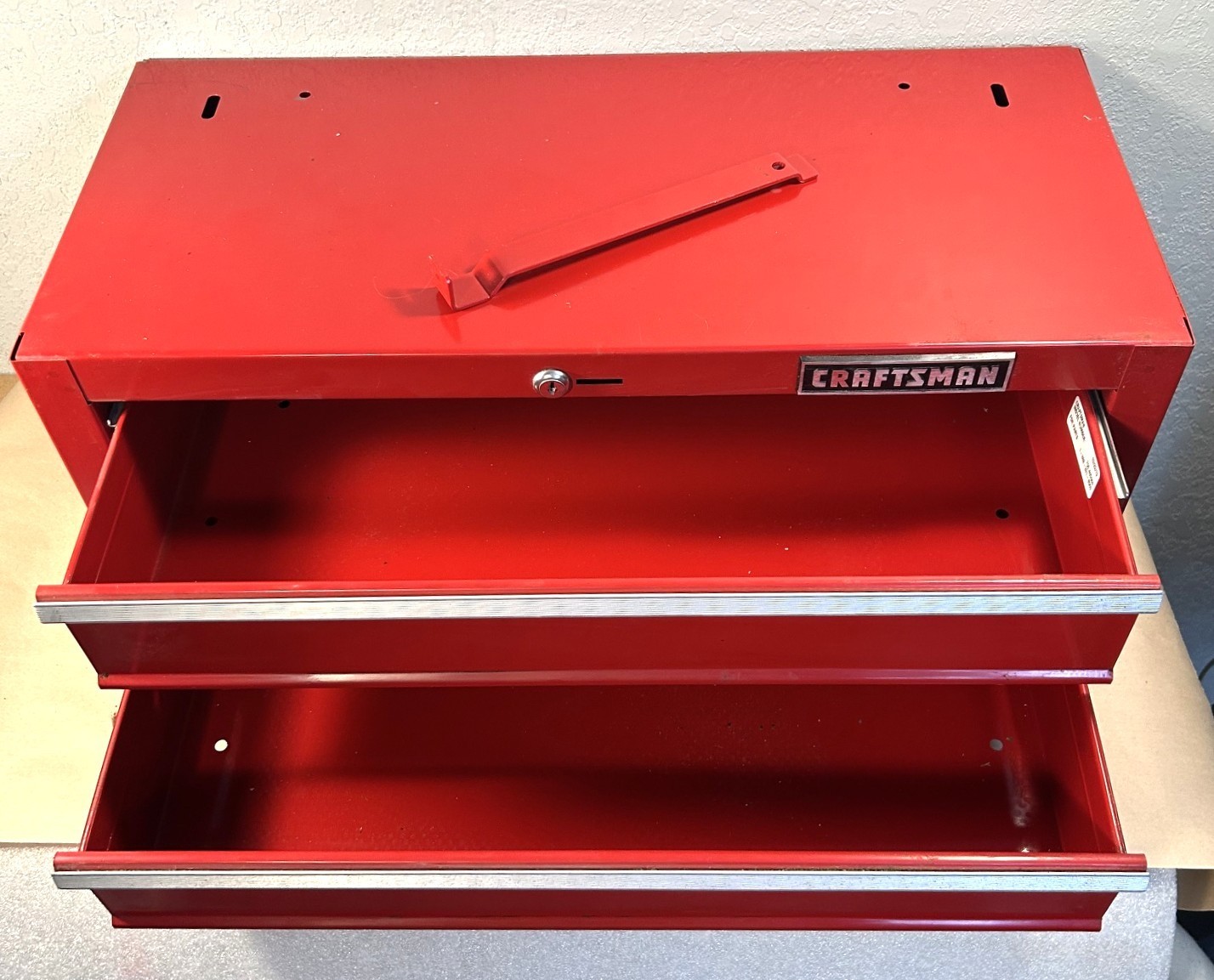 Craftsman 26″ 2 Drawer Middle Riser Tool Box – 26″ x 12″ x 11.5″