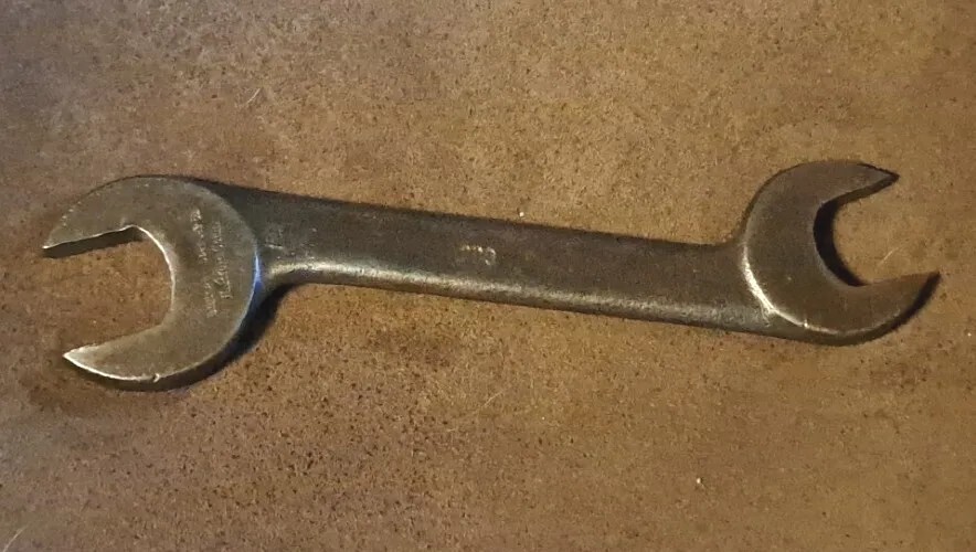 Vintage Billings & Spencer Co.~ 7.3 oz. ~Open End Wrench 13/16″ x 3/4″ x 7″ USA