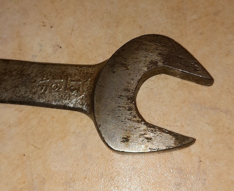 VINTAGE DROPSTAMCO OPEN ENDED SPANNER 13/16af-11/16af MILITARY ARROW 1955