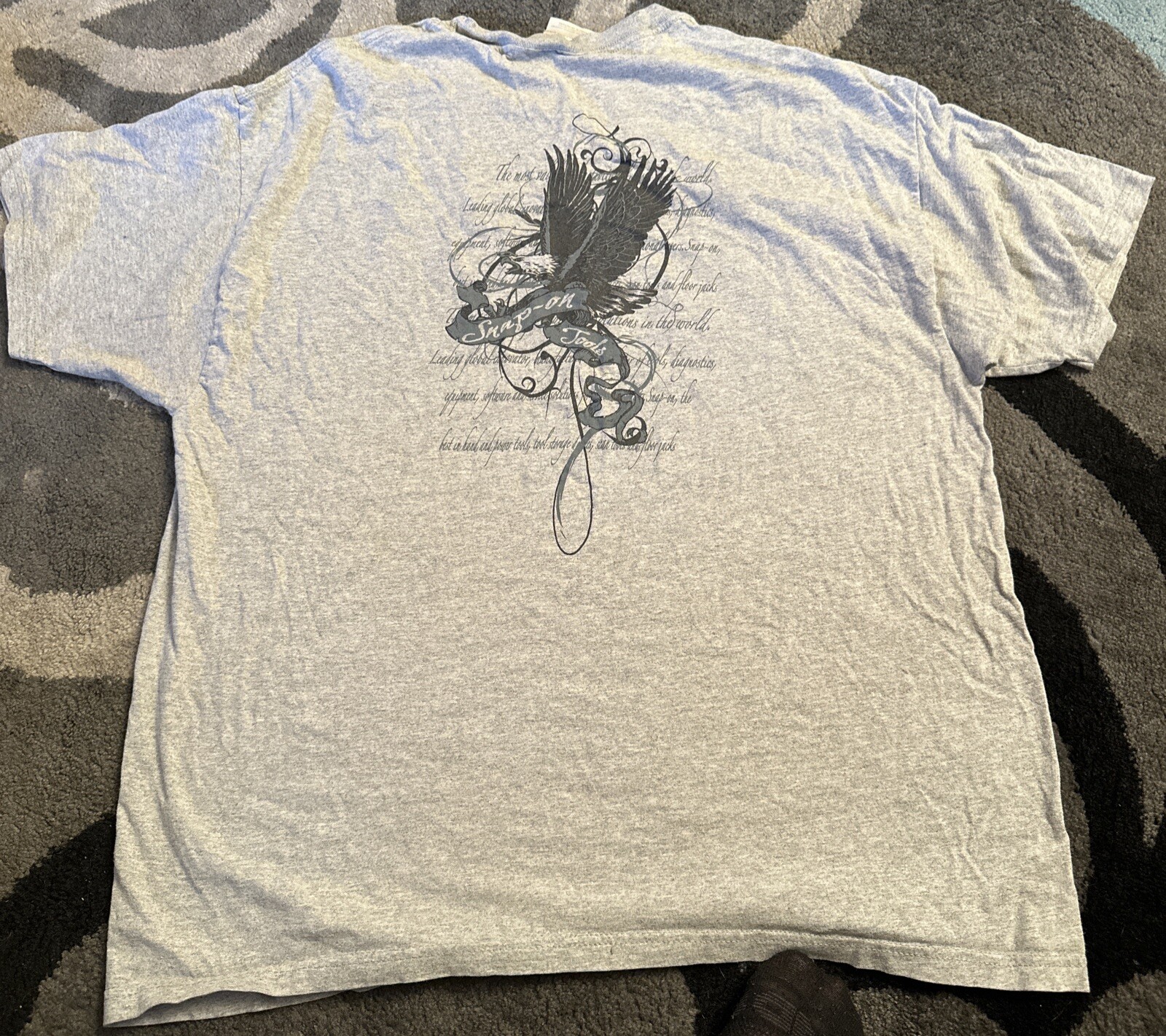Snap On Tools Collectable Pride T-Shirt W/Pride Slogan & Eagle On Back Adult XL