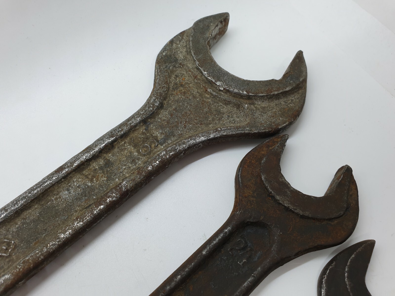 set of 3x SOVIET VINTAGE WRENCH MADE IN USSR – OPEN ENDED SPANNER