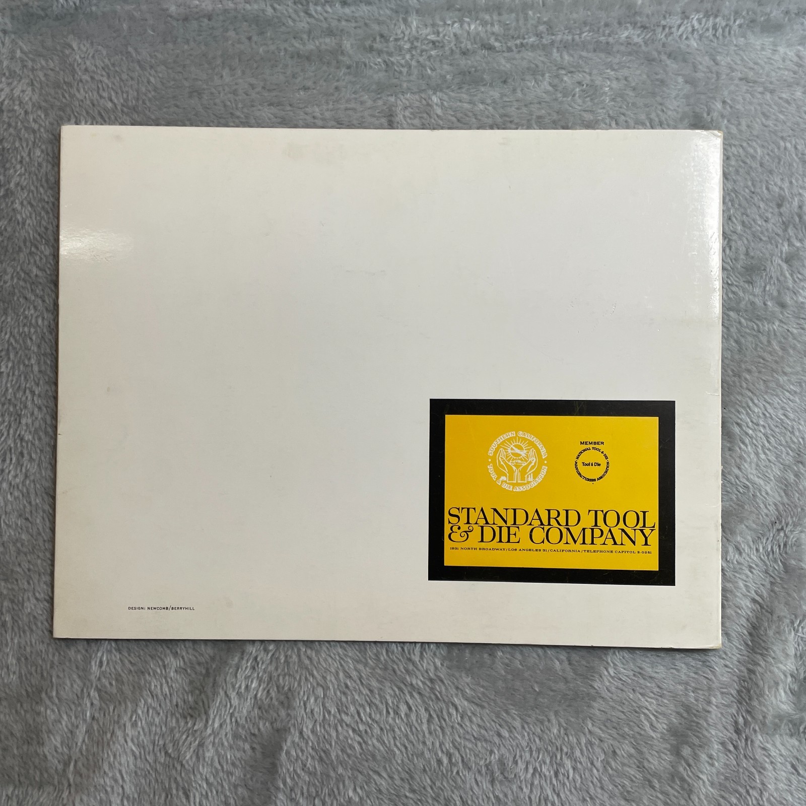 Vintage Standard Tool Die Catalog Midcentury Graphic Design Typography Fold Out