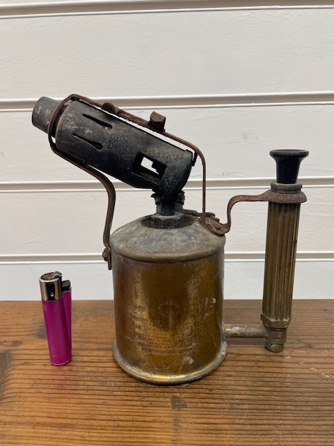 Vintage MAX SIEVERT for Petroleum Blow Torch Lamp Brass Made In Sweden