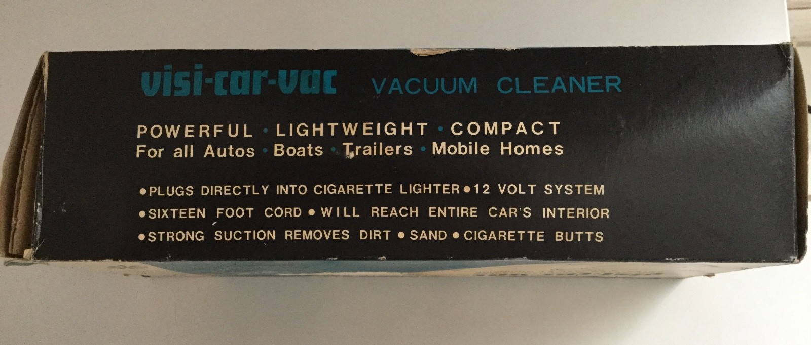 Vintage Horizon Visi-Car-Vac Cleaner Original Box w/ Light Red/Gray, works fine