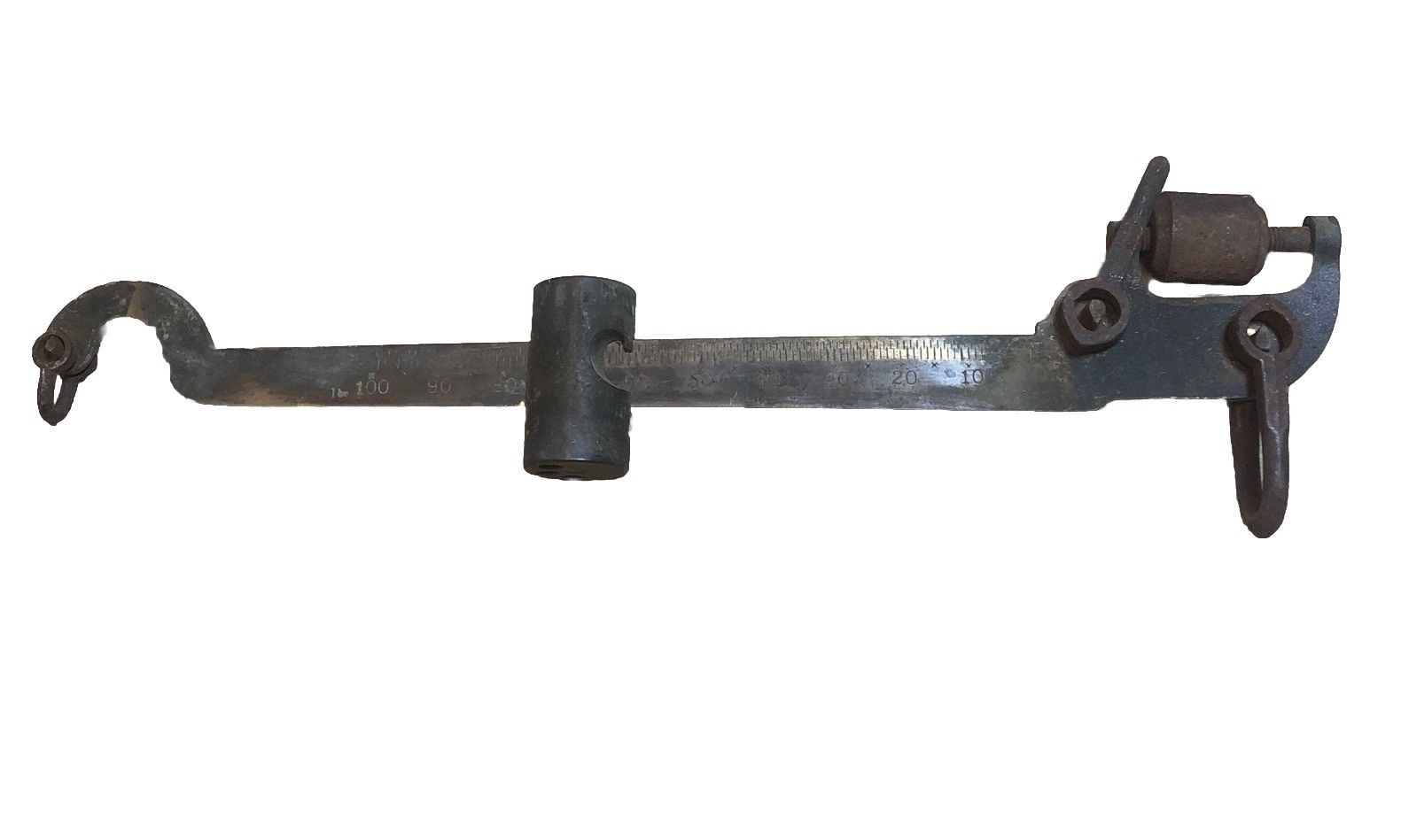 Antique Brass Heavy Industrial Decor Balance Sliding Weight Scale Hook CAP 800