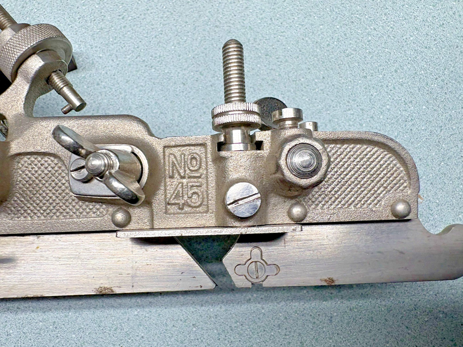 Stanley No 45 Combination Plane complete Cutters custom box mint NICE Sweetheart