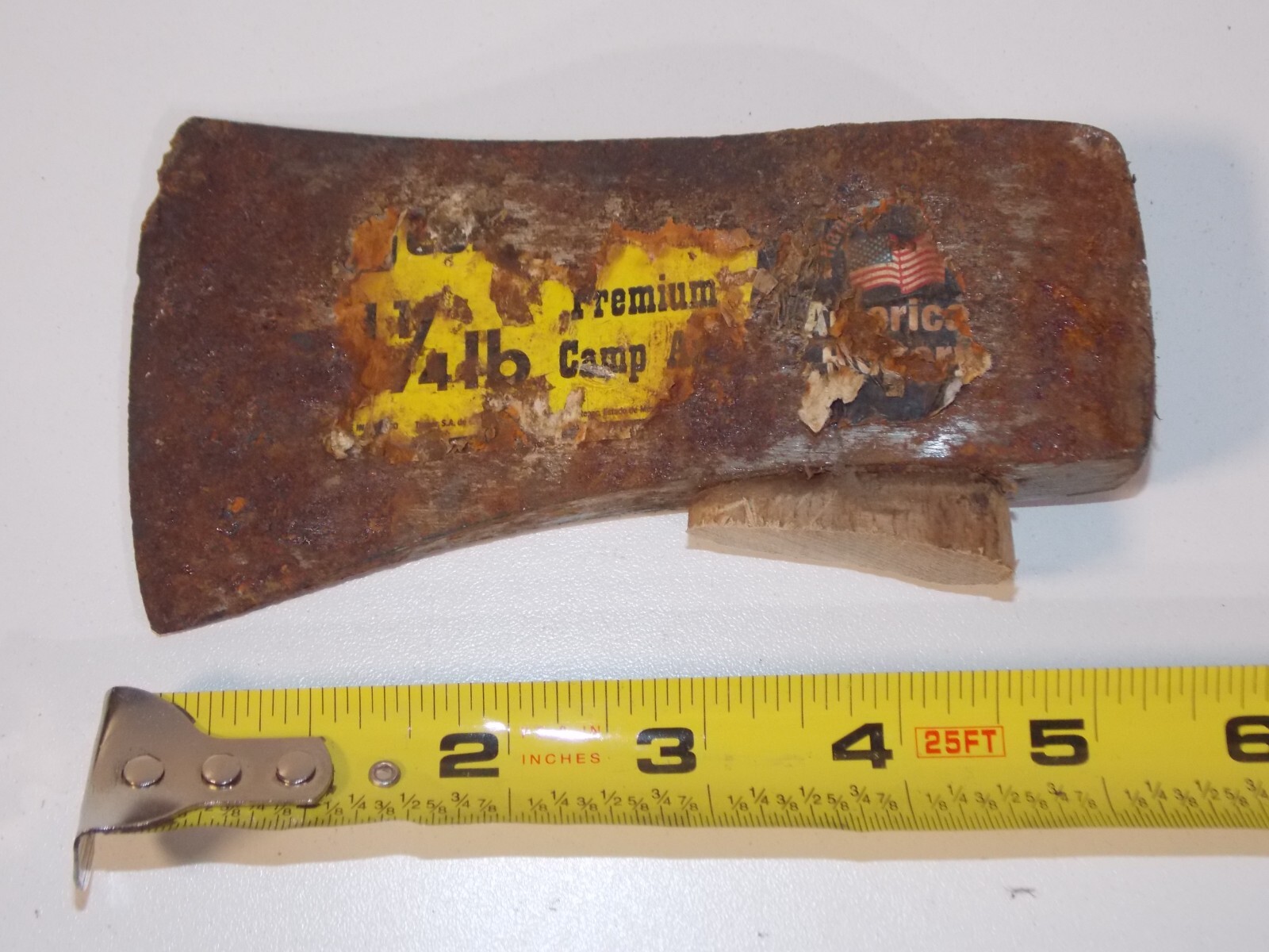 Vintage Collins Premium Camp Axe 3″ Single Bit Hatchet Axe Head 1lbs 4.3oz