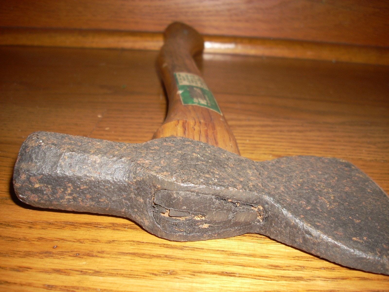 Antique Vintage Hatchet Unknown Manufacturer unusual Rough Finish.