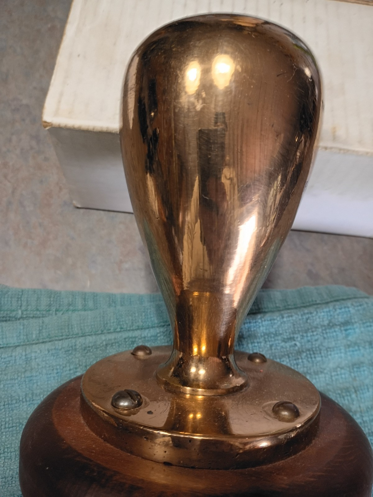 Bishop & Babcock co Cleveland Ohio Brass Knob 5 1/2″ 1908 mounded