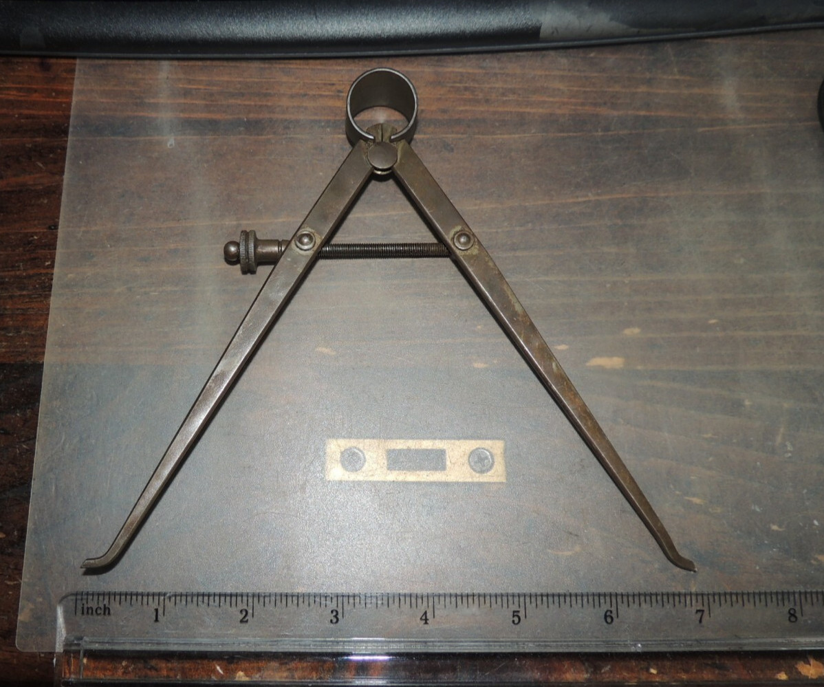 7″ Vintage MILLERS FALLS CO. Inside Caliper, 6” LEGS, Greenfield, MASS USA