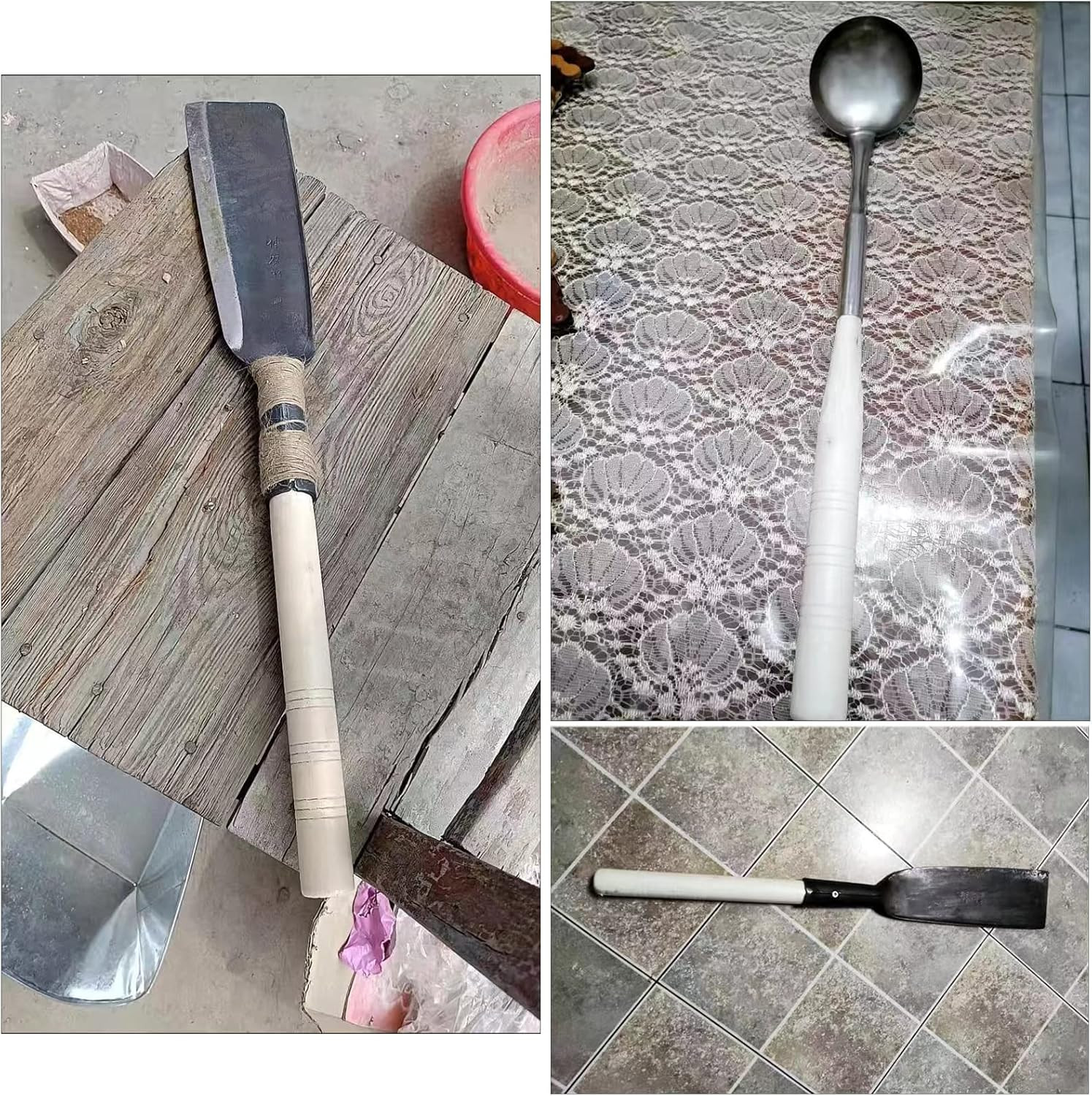 3 Pack 12” Sledge Hammer Wooden Handle for Axe Grip Steel Grass Sickle Hard Wo