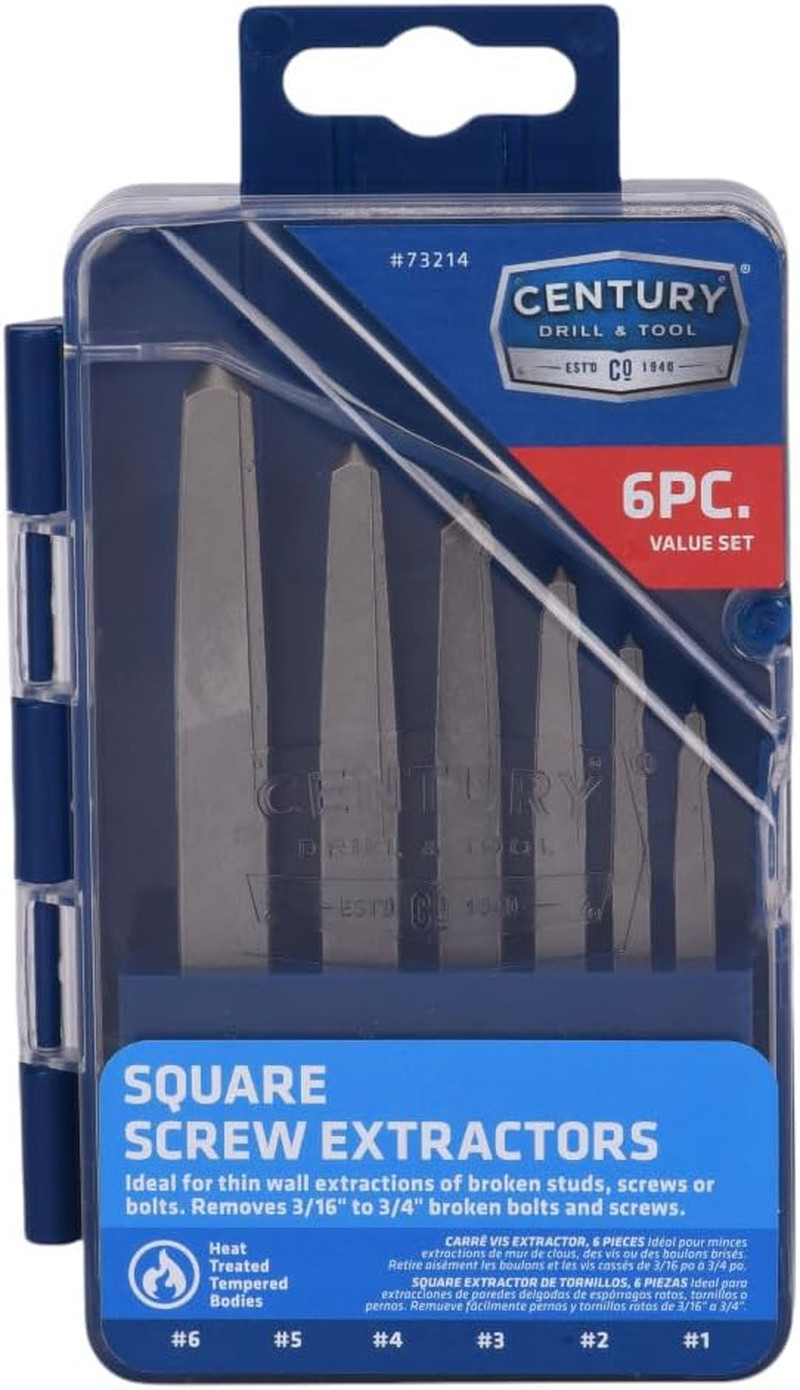 73214 Square Flute Screw Extractor Set, 1 – #6