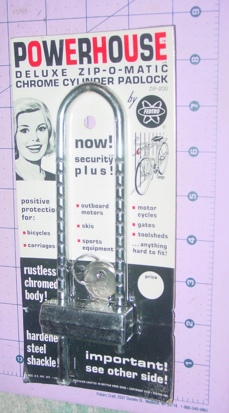 3 Vintage Padlocks NEW Multi-Use Security 1970’s Advertising Tool Bike Lot NOS