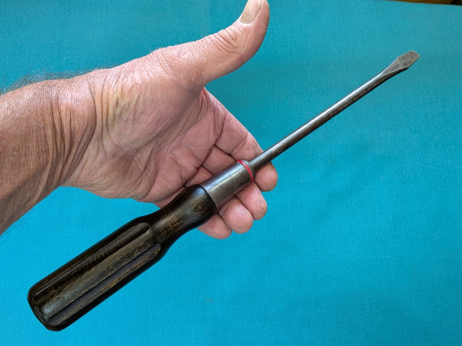 VTG Stanley Hurwood Red Band 8″ x 3/8″ Flathead Screwdriver Cook’s Pat. 1839835