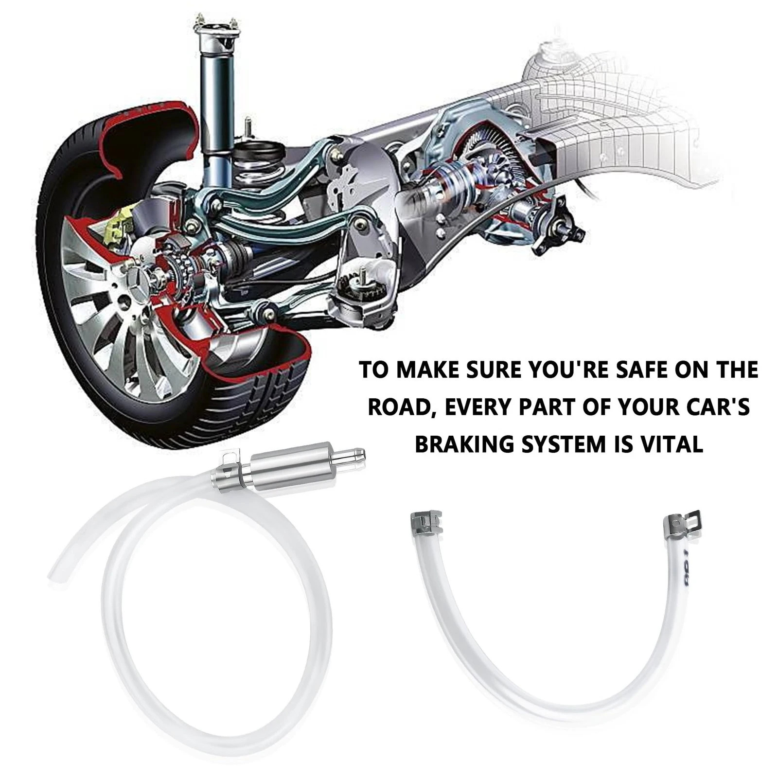 Car Brake Bleeder Hose with Check Valve – Universal Fluid Bleeder Tool