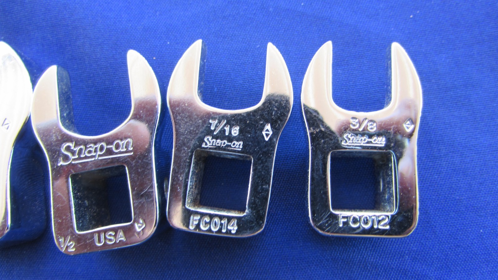LOT OF 13 SNAP-ON TOOL 3/8 DRIVE SAE CROW’S FOOT UP TO 1-1/2″