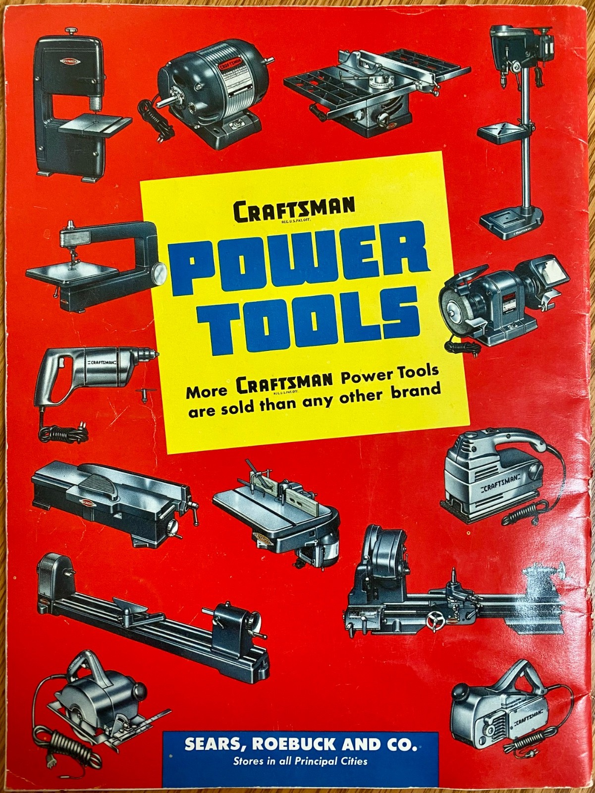 Vintage Sears Craftsman 1954 Power Tools Catalog, 59 pages