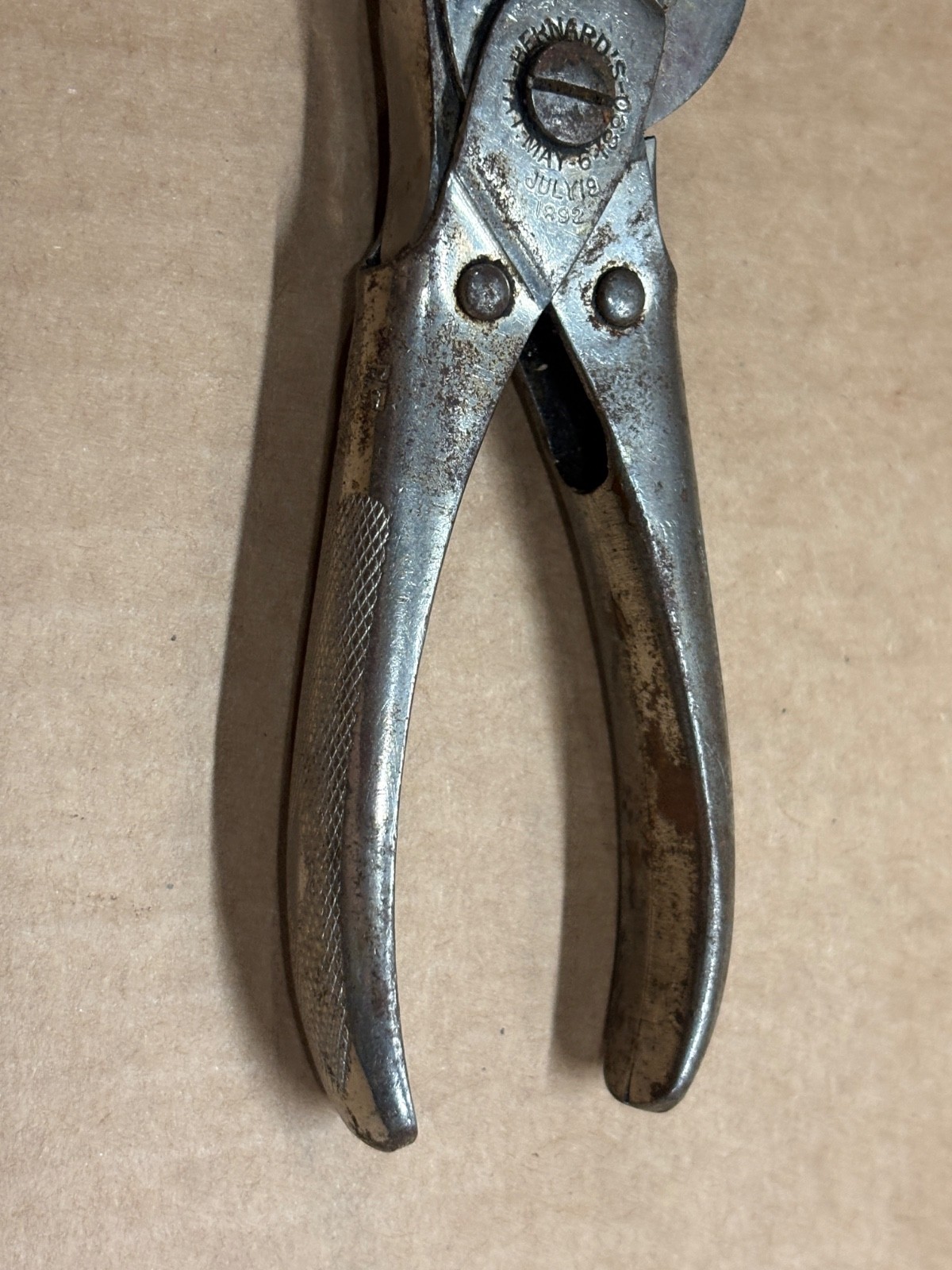 VTG W Schollhorn Co Bernard Parallel Cutting Pliers New Haven. Conn 6-17-1913