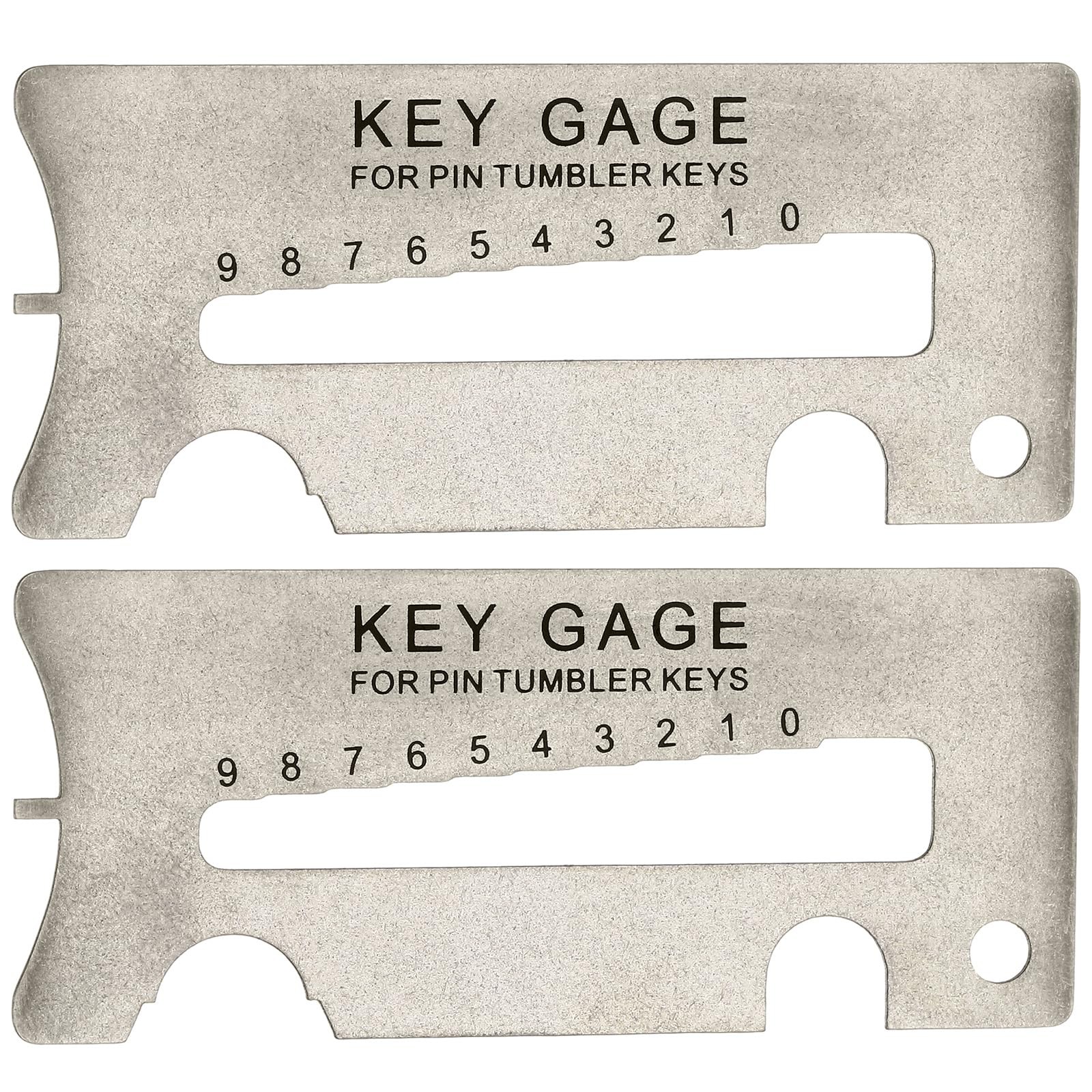Kingdder 2 Pack 40-104 Key Gauge Gray Keying Tool Key Decoder & Lock Pick Alignm