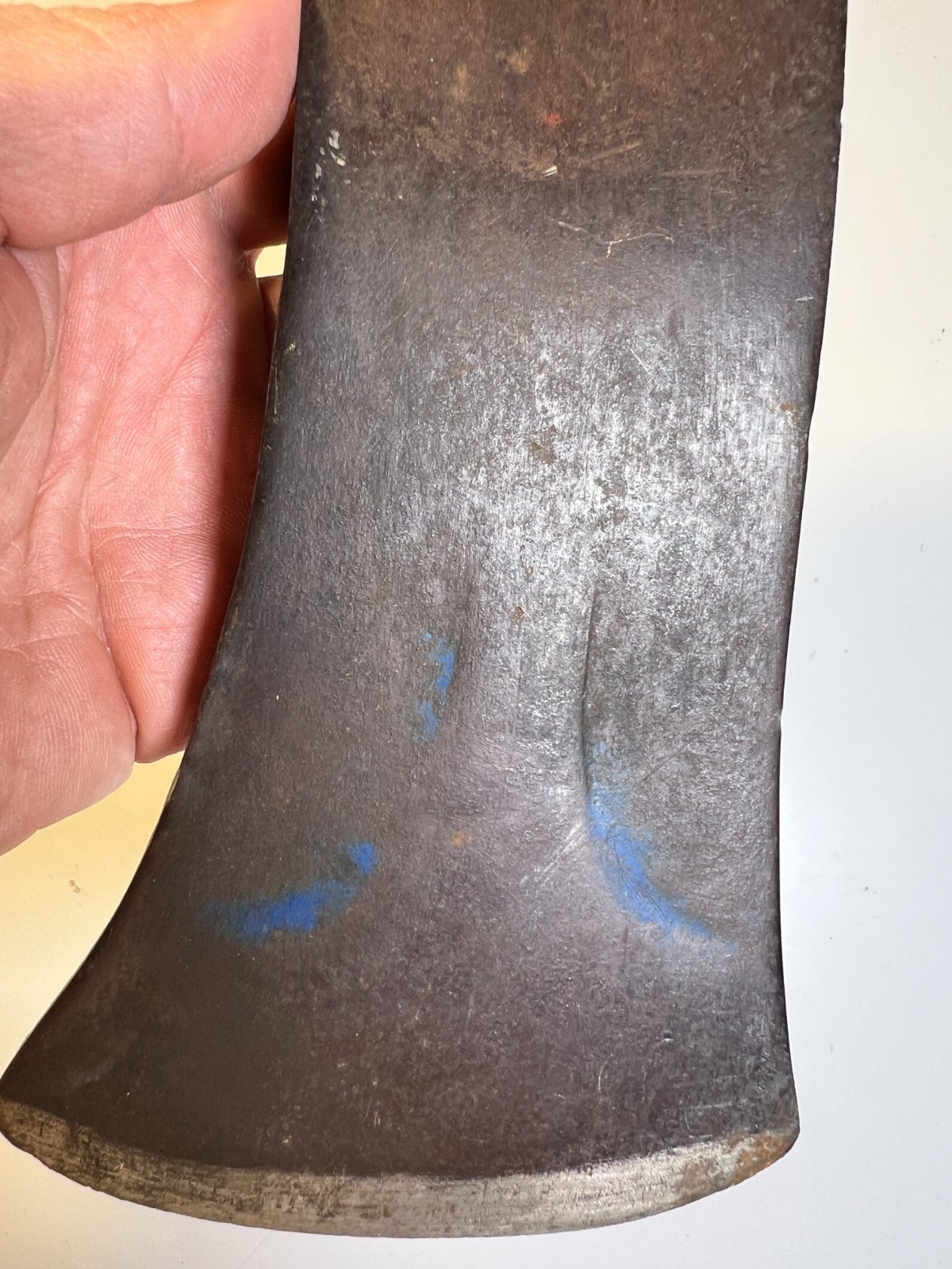 Antique Stamped COLLINS Hewing Hew Axe Head c 1870 – 1895 Waisted Hipped
