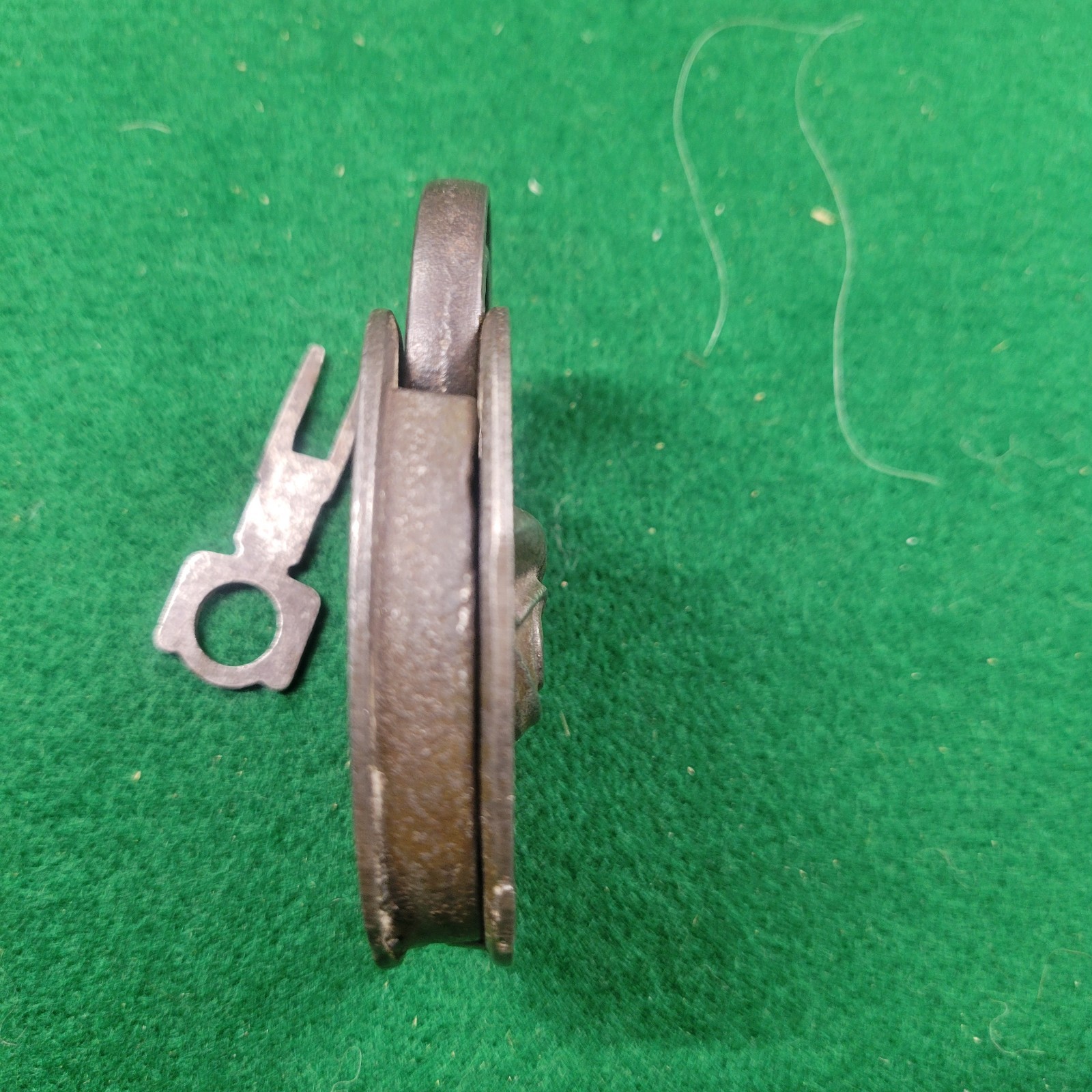 Antique Evil Eye Padlock Lock & Key Cast Iron Story