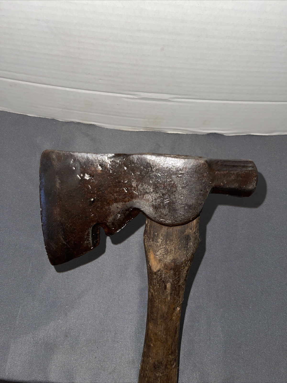 Vintage M stamp carpenter axe hatchet Hammer Octagon Wood Handle Mann 2lb 0.4oz