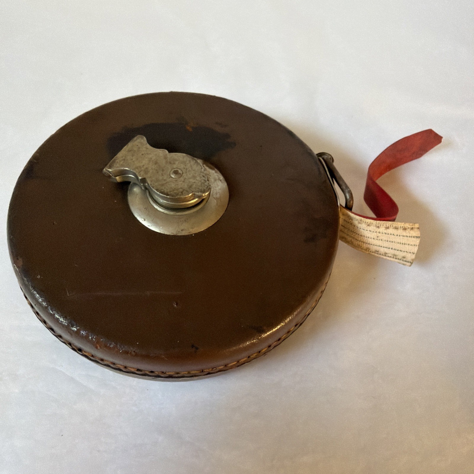 Lufkin Rule Co Vintage 50 Feet Original Cloth Measuring Tape Saginaw Michigan