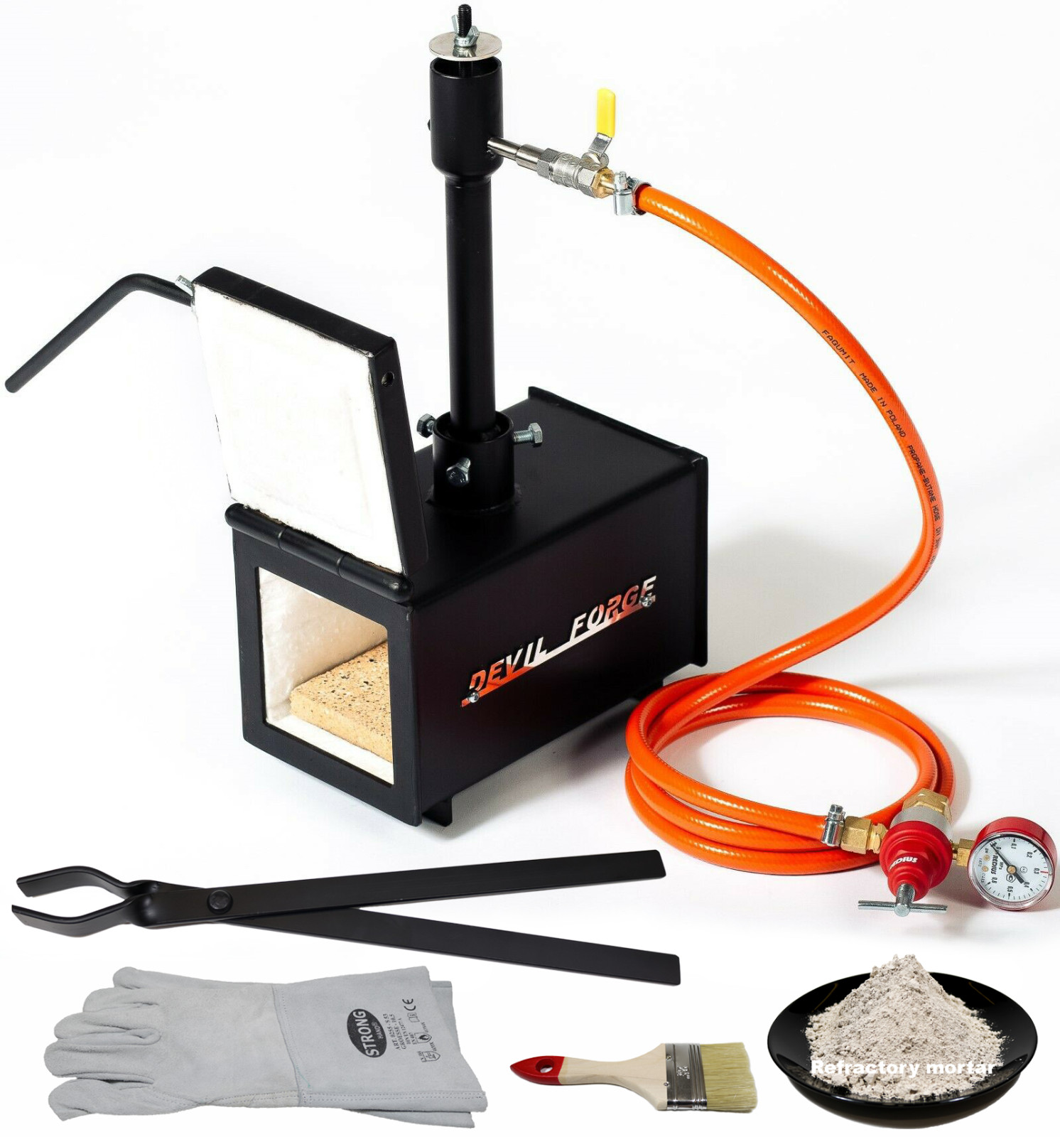 DFPROF1+1D GAS PROPANE FORGE Furnace Burner Knife Making Blacksmith USA