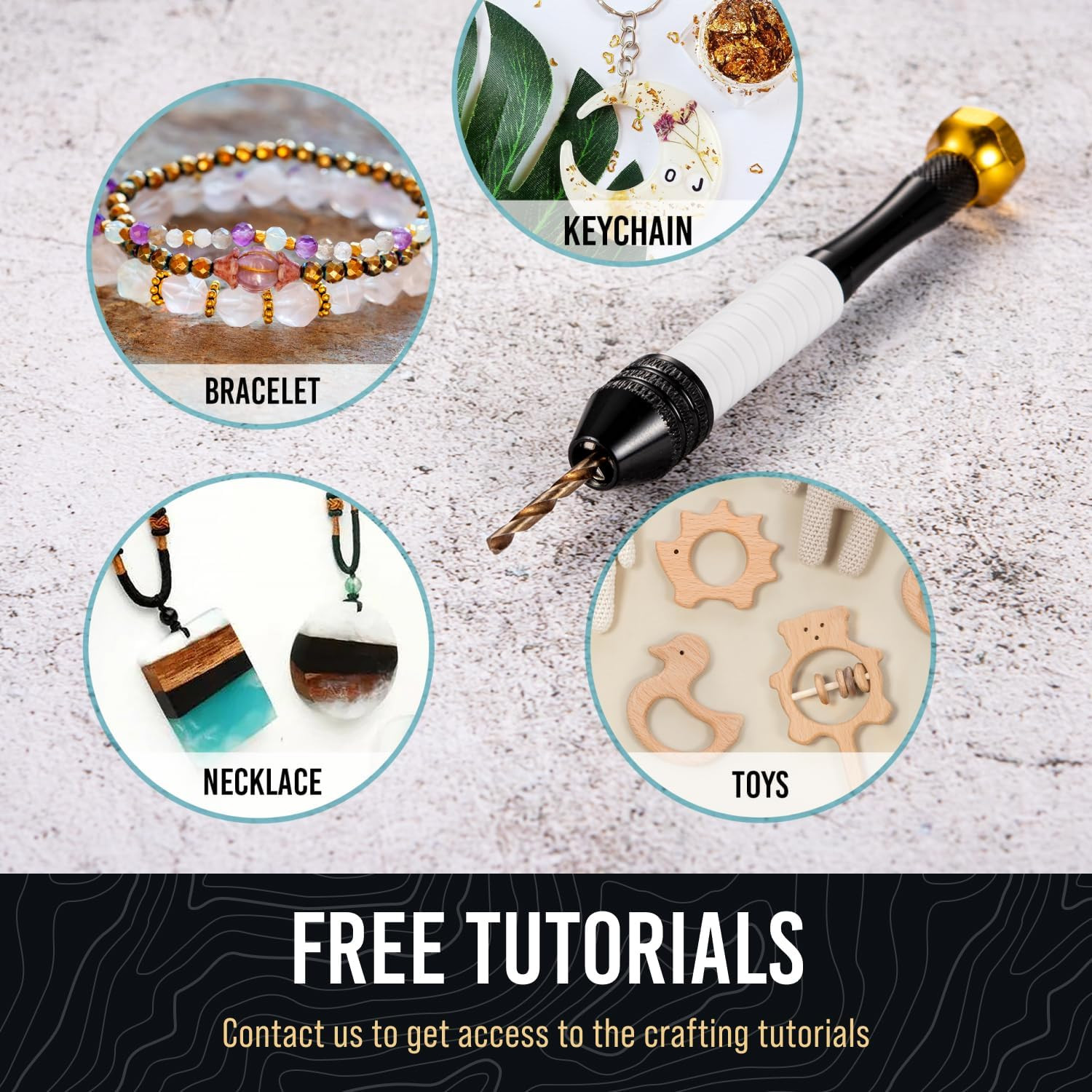 Pin Vise Hand Drill Manual – Jewelry W/Micro Drill Bits (0.8Mm-2.5Mm) – Rotary C