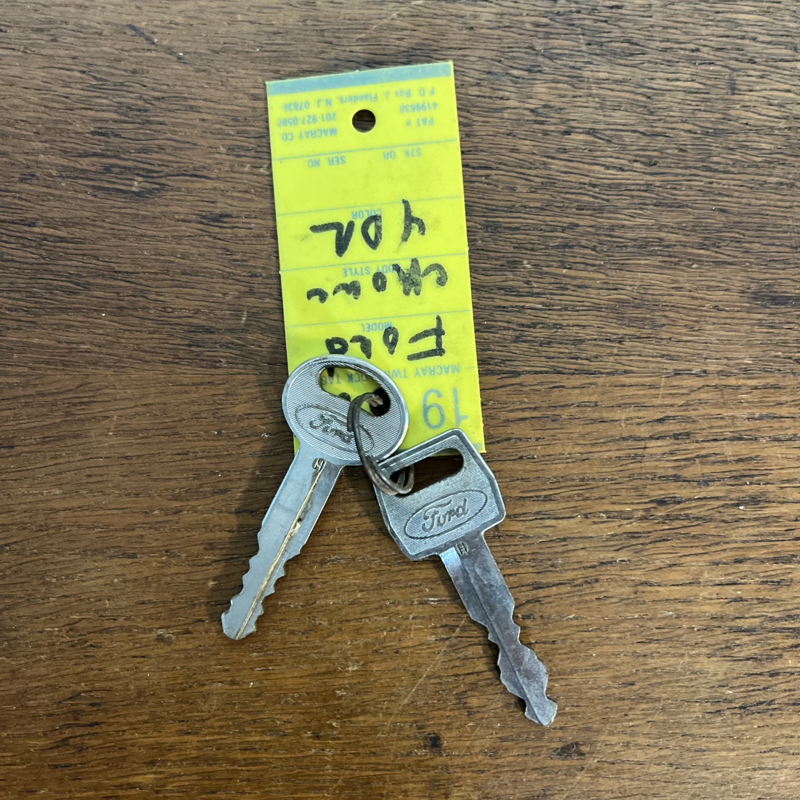Vintage Set of Automotive Key Set of 2 1985 Ford Crown Victoria