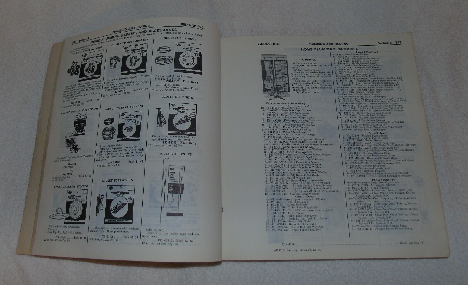 BELKNAP Blue Grass Catalog Dept 3 Plumbing and Heating No 574 1967 Vintage