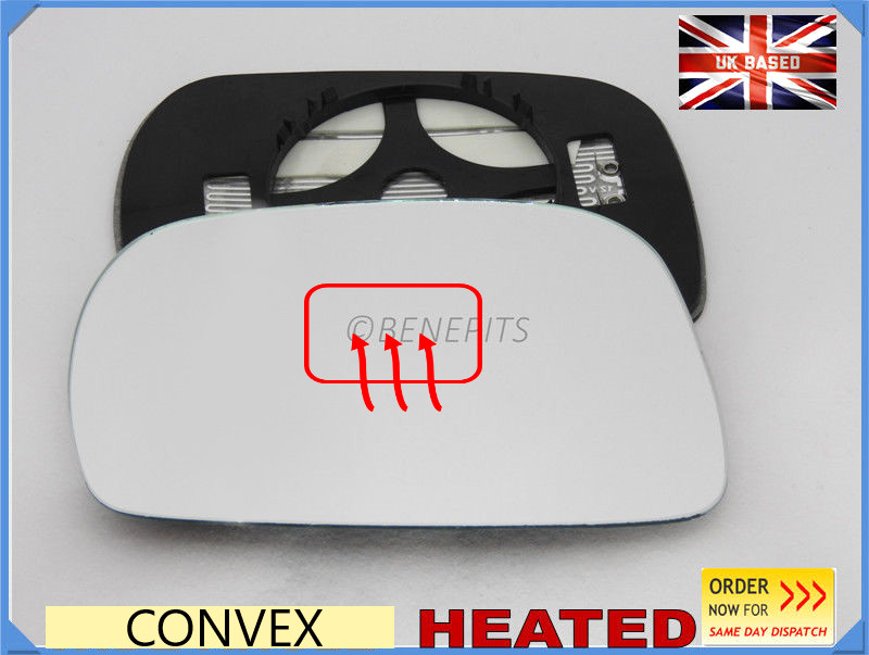 For Vauxhall Agila 1998-2007 Wing Mirror Glass Convex Left Side Heated