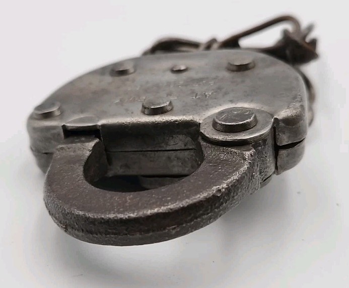 Vtg Adlake AT & SF Atchison Topeka & Santa Fe Railroad Padlock Lock No Key