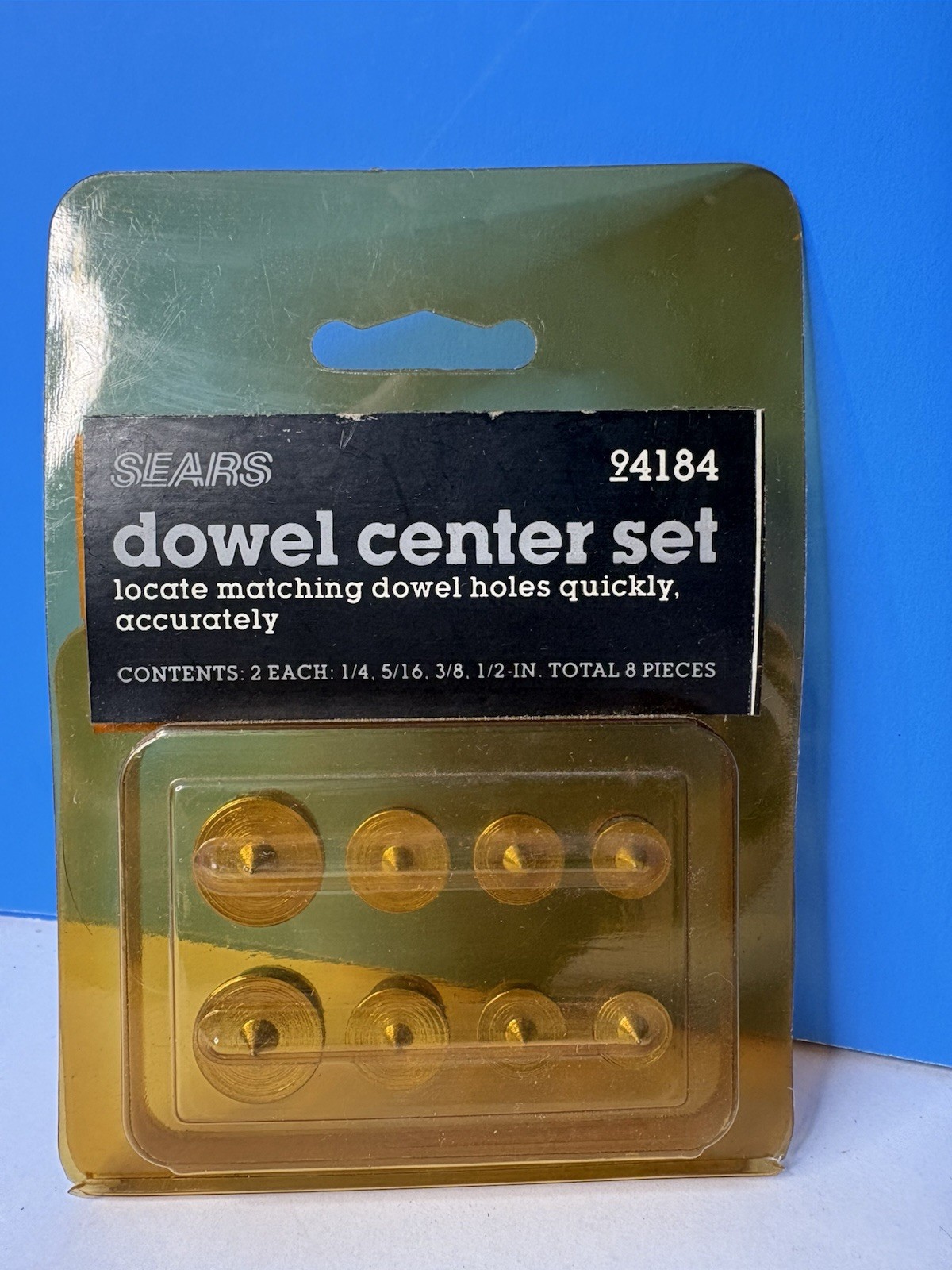 Sears Roebuck Simpson Craftsman Dowel Centers 9 4184 Set Vtg USA Metal