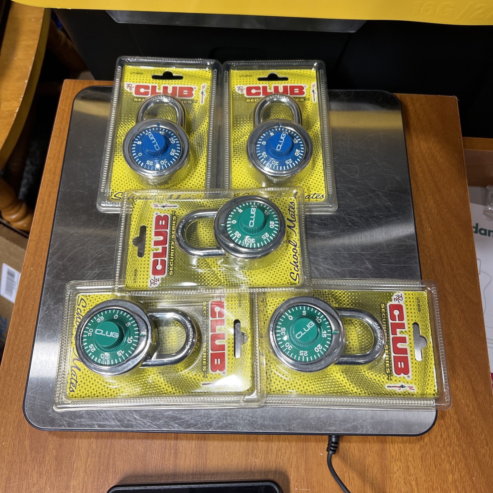 Brand New Lot Of 5 The Club Security Series Combination Padlocks. UTL855A/B.