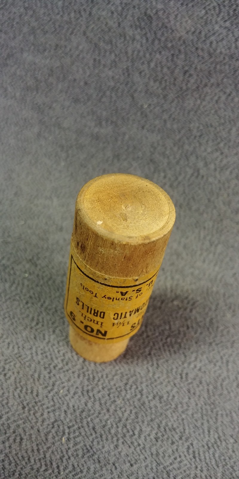 Original 7 North Brothers Stanley Yankee Drill Points No 9 Wood Case 1/16 9/64