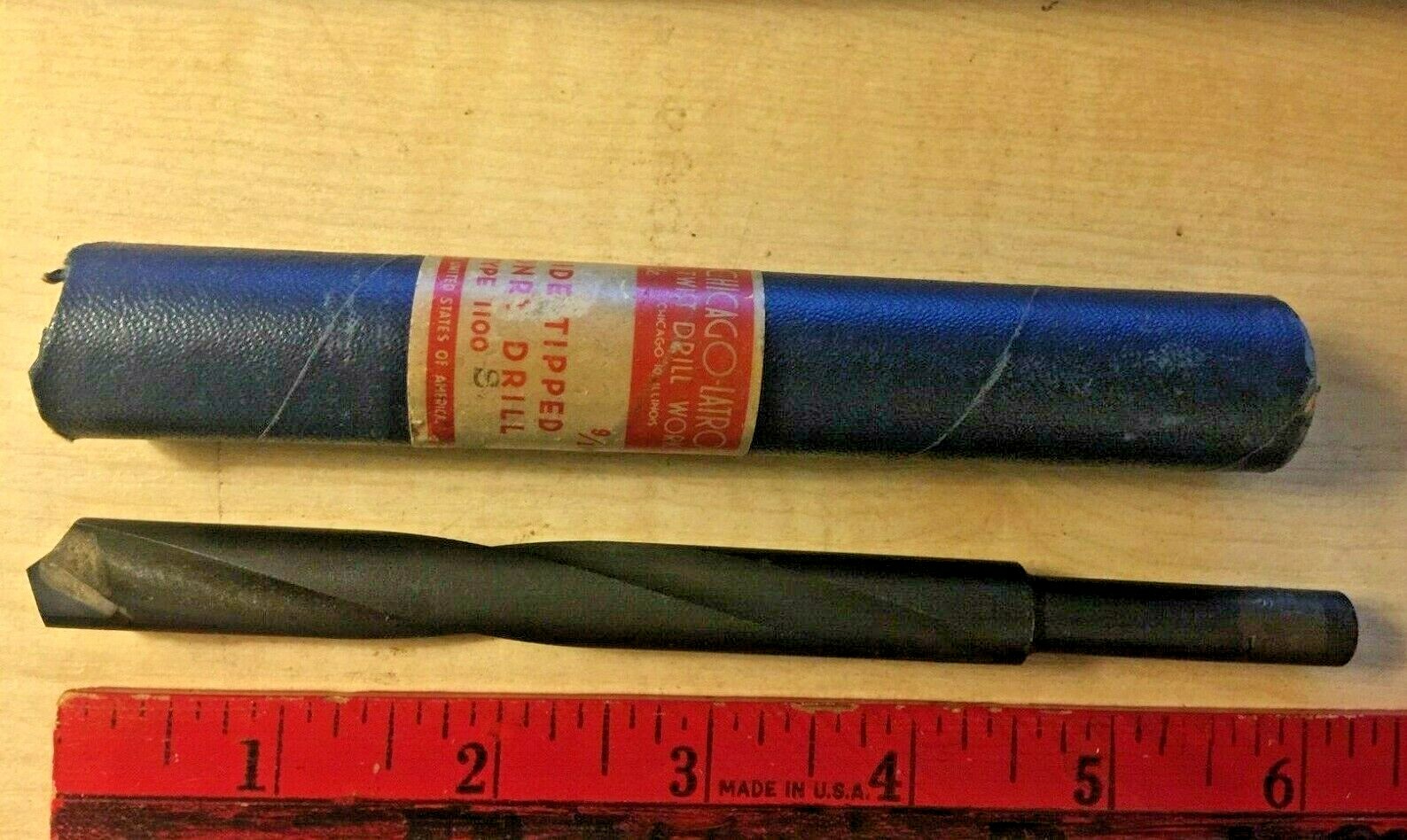 Chicago Latrobe, Drill Bit 6″ x 9/16″ .5625, Carbide tip, Masonry, 3/8″ D Shaft