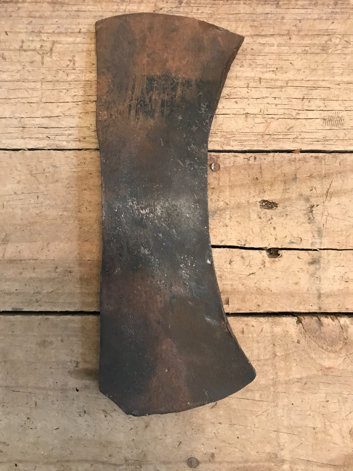 vintage rusty double bit axe 9 1/2″ unusual design tall & skinny