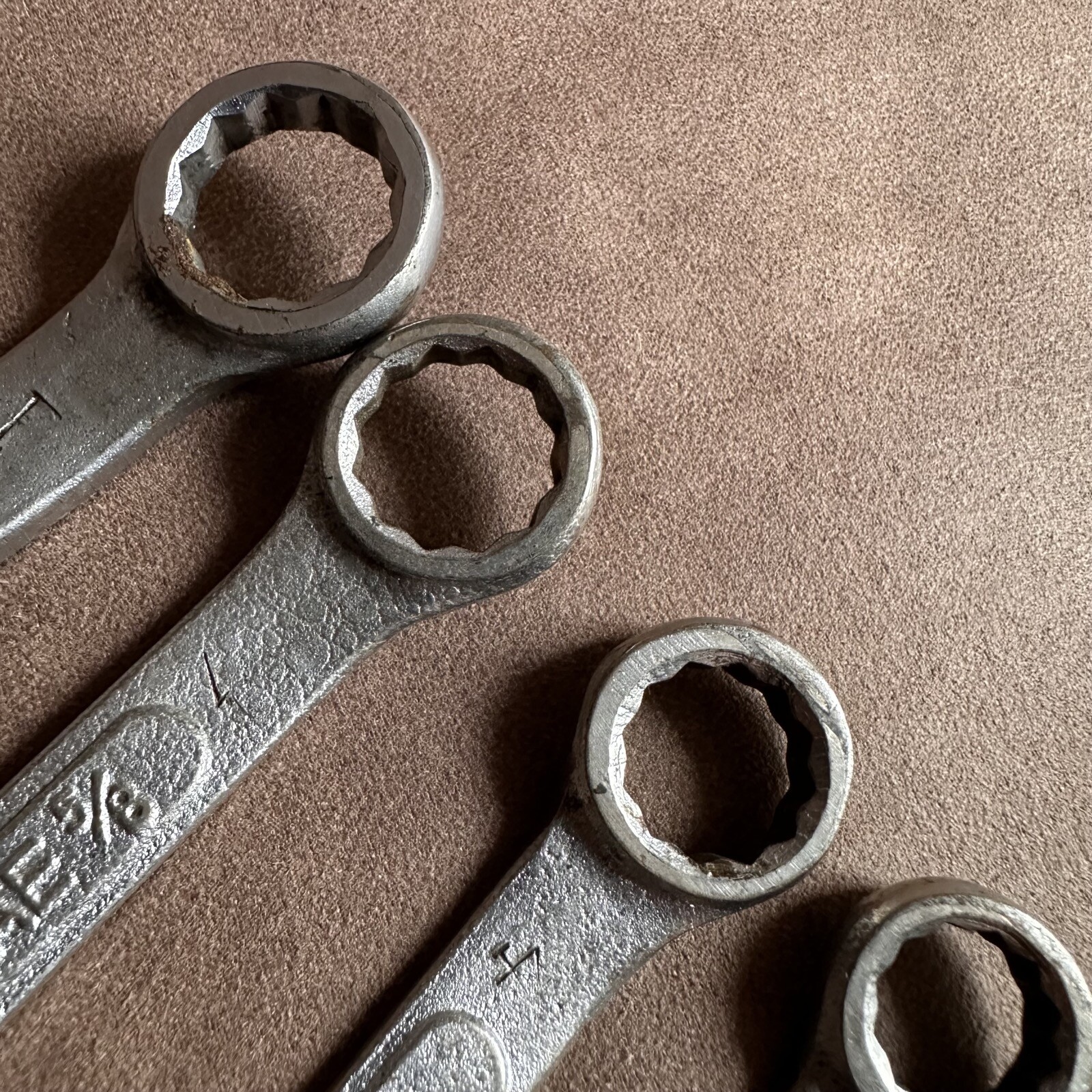 SET OF 6 VINTAGE N.T.K 3/8 – 11/16 SAE COMBINATION JAPANESE MOTORCYCLE SPANNERS