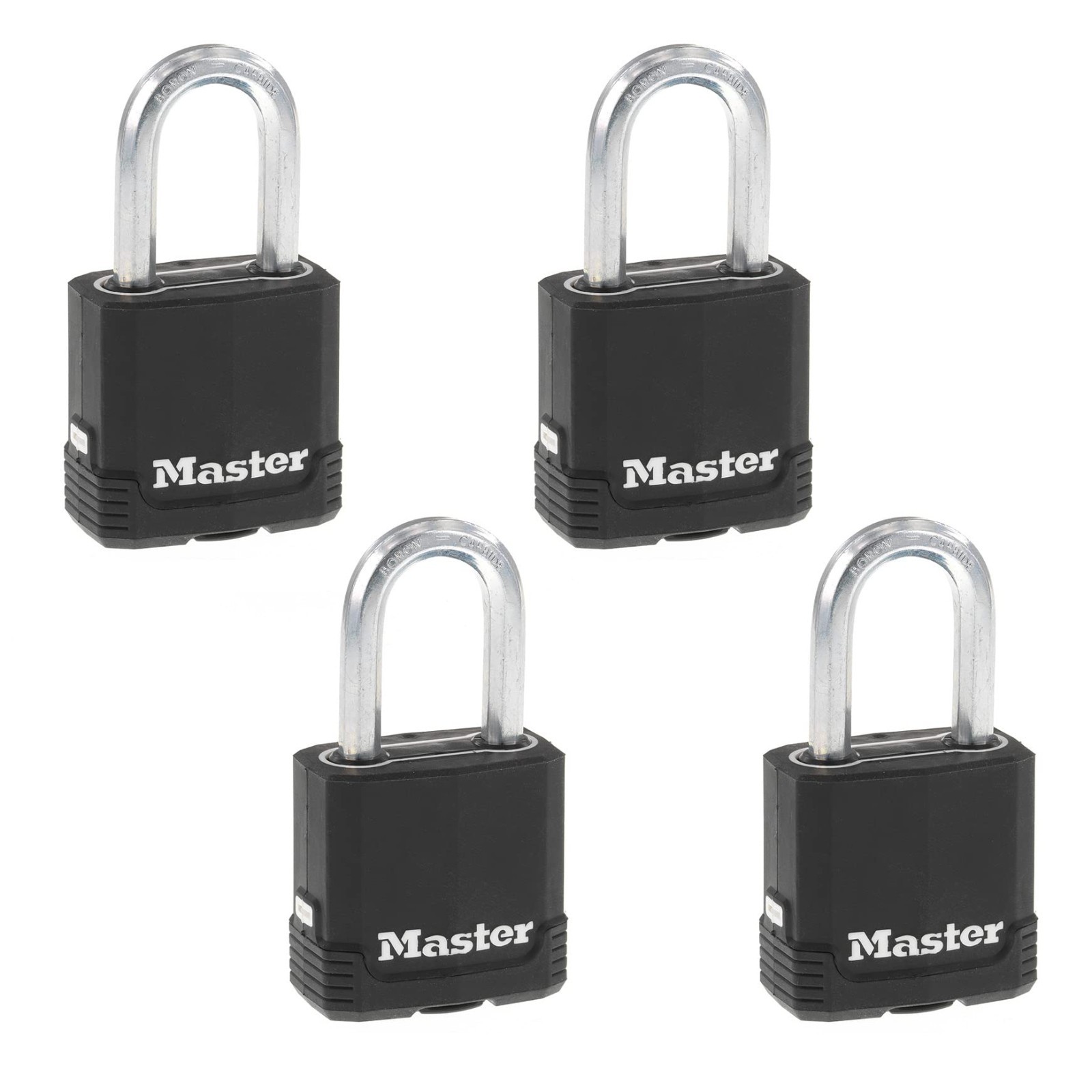 Heavy Duty Weather Resistant Key Lock Padlocks for Outdoor Use, 4 Pack