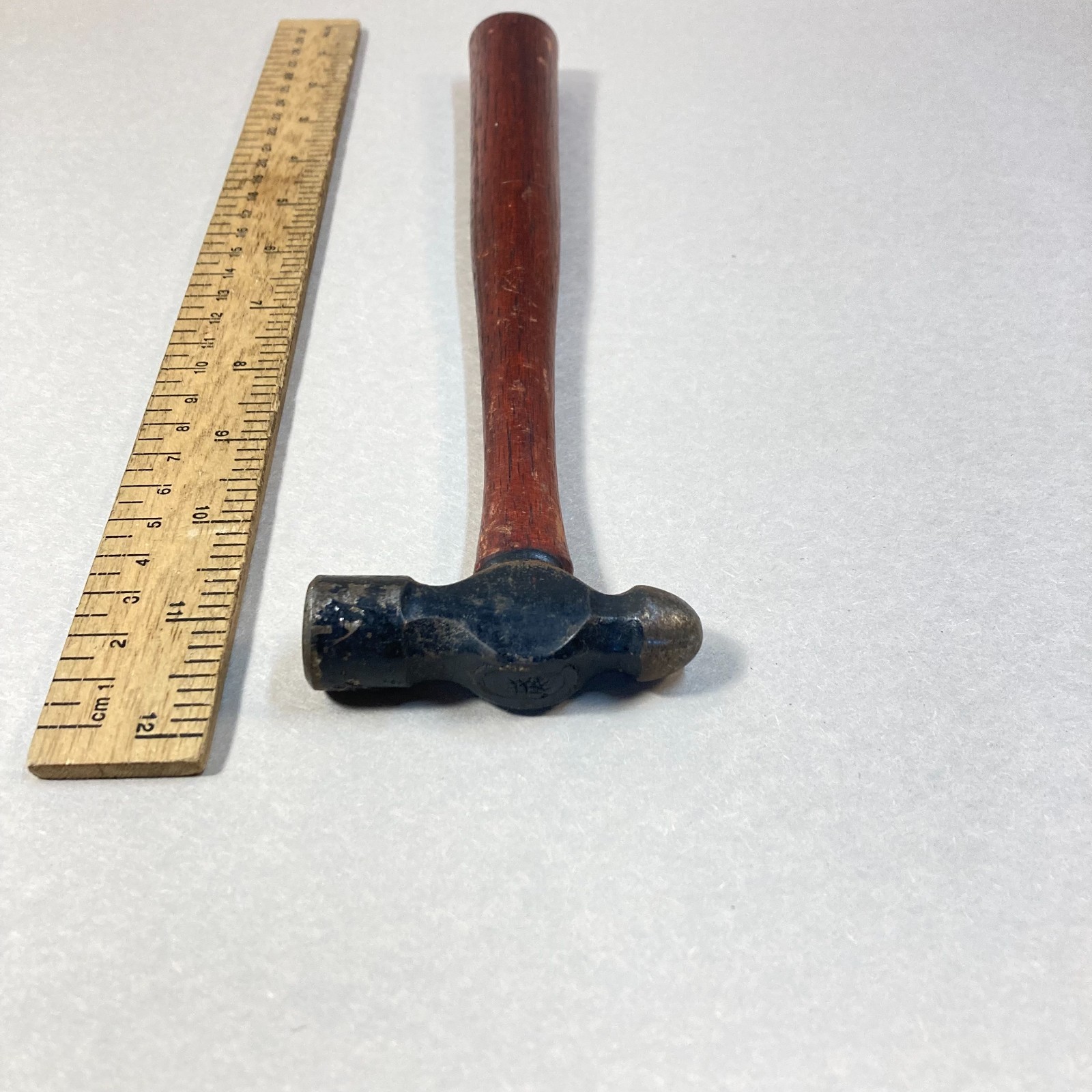 Vintage Plumb Hammer Ball Pein Small Head 4oz. 10 1/2″ Original Wood Handle USA