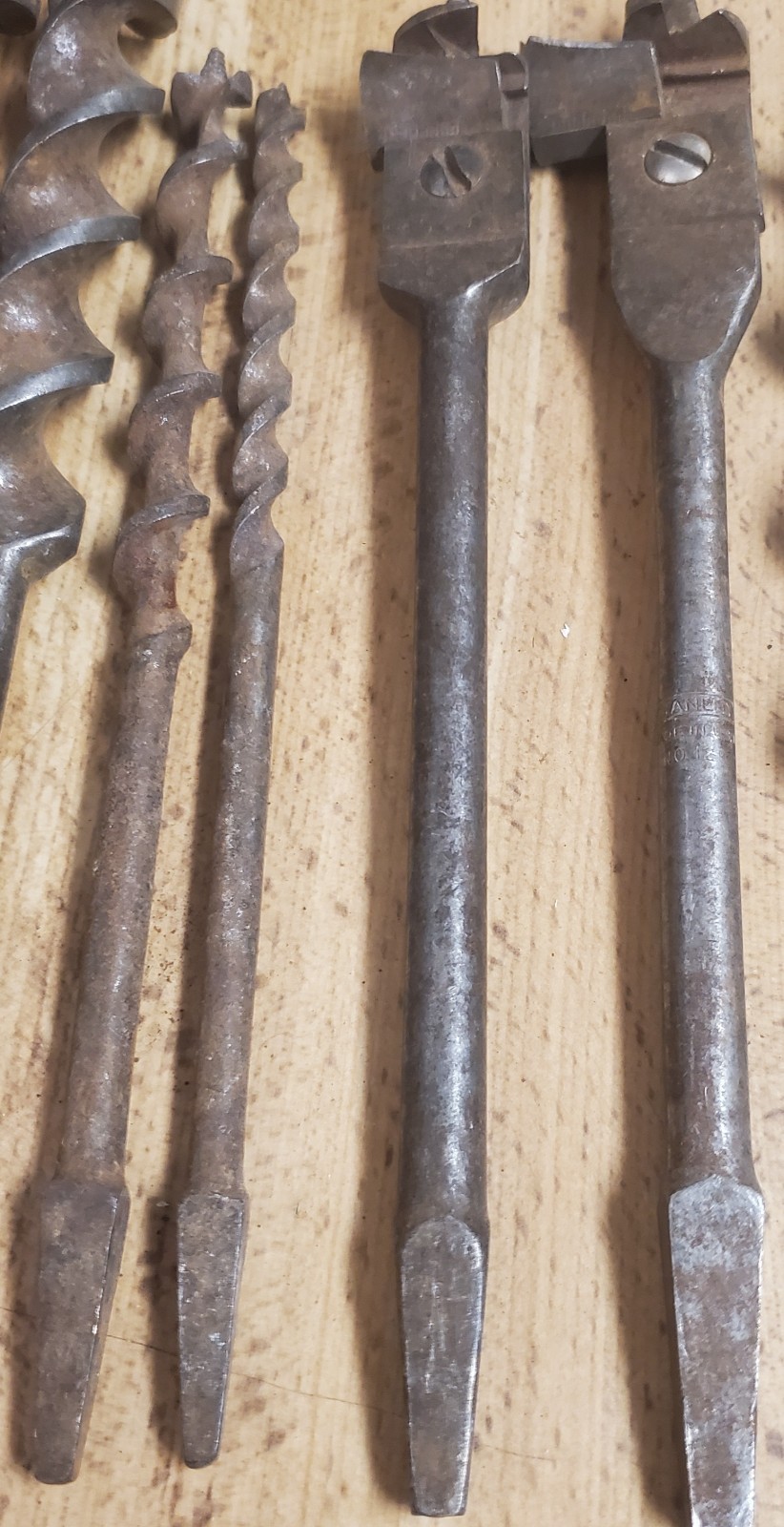 Lot of 14 Antique Vintage Auger Drill Bits Adjustable Bit Greenlee Stanley Etc