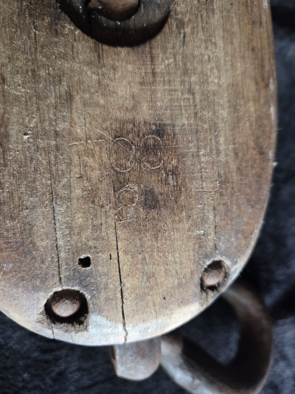 Vintage Antique Wood Steel Pulley – Barn Industrial Primitive Rustic Decor HUGE