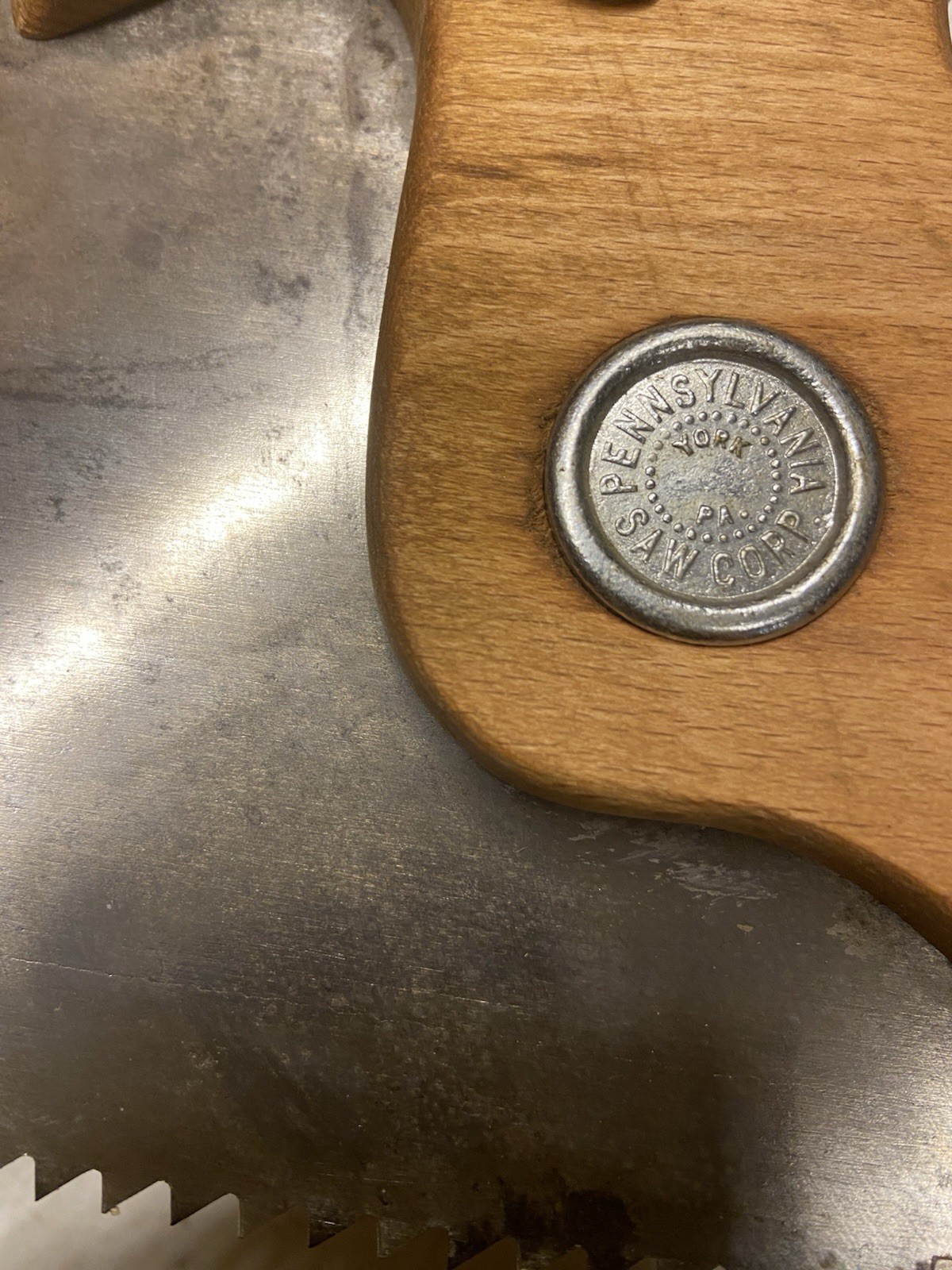 Vintage PENNSYLVANIA SAW CORP 26″ Crosscut Hand Saw. Collectible USA 6 TPI