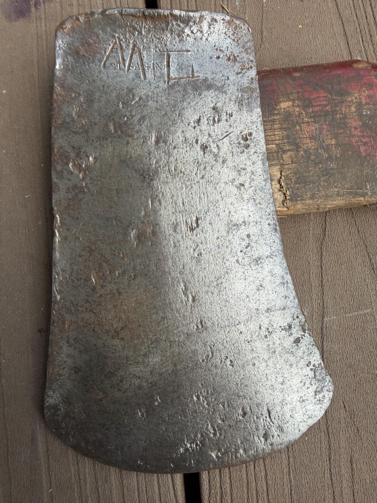 Wedgeway Morley Bros Saginaw MI 36” Single Bit Axe Red Handle 4 Lb 14 Oz
