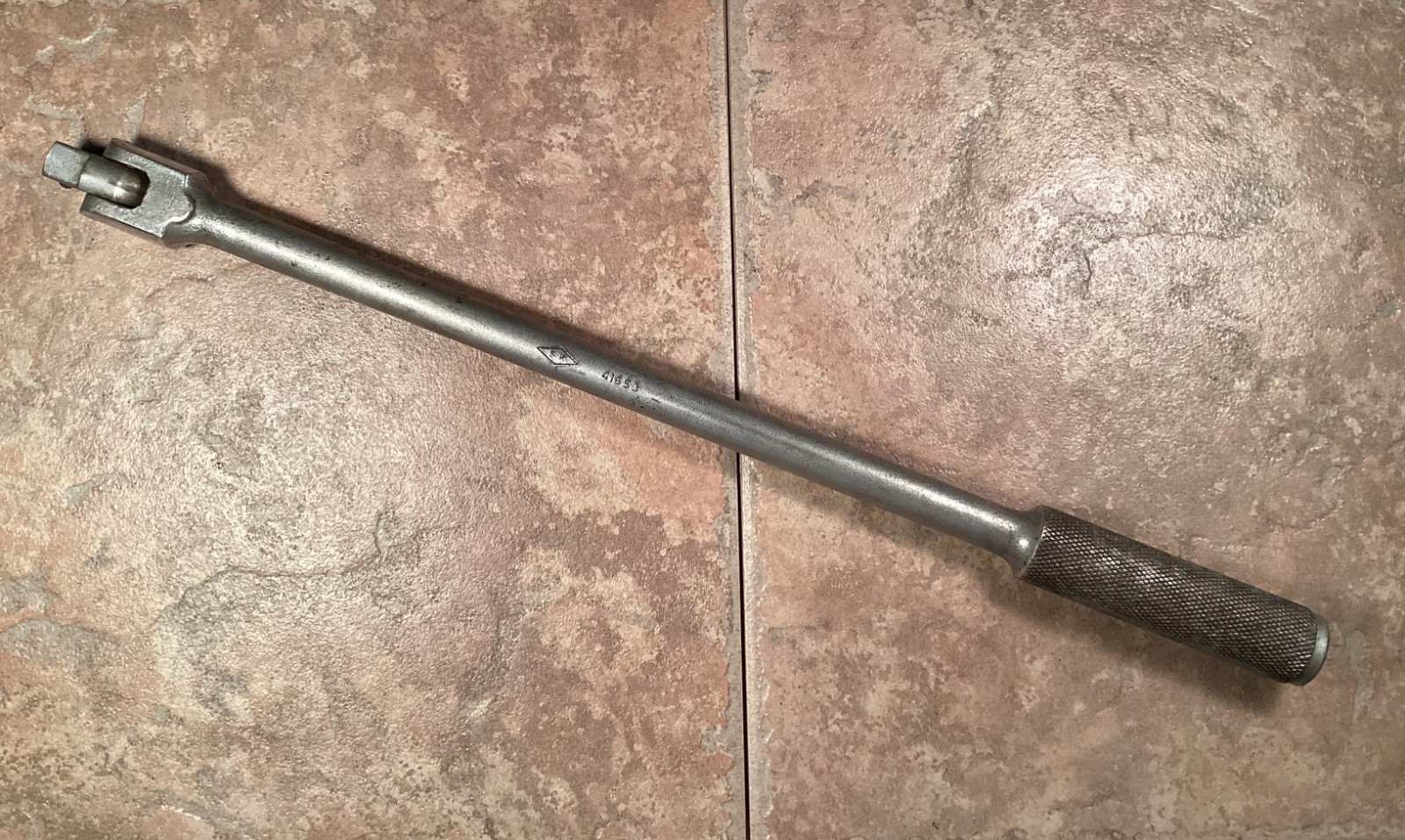 Vintage S-K Breaker Bar #41653 Flex Head 1/2″ Drive 17″ Length Forged Satin USA