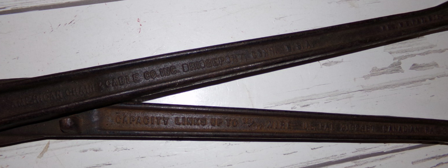 AMERICAN CHAIN & CABLE Co. WEED Chain Plier 711 30″ Inch BRIDGEPORT CONN. Tool
