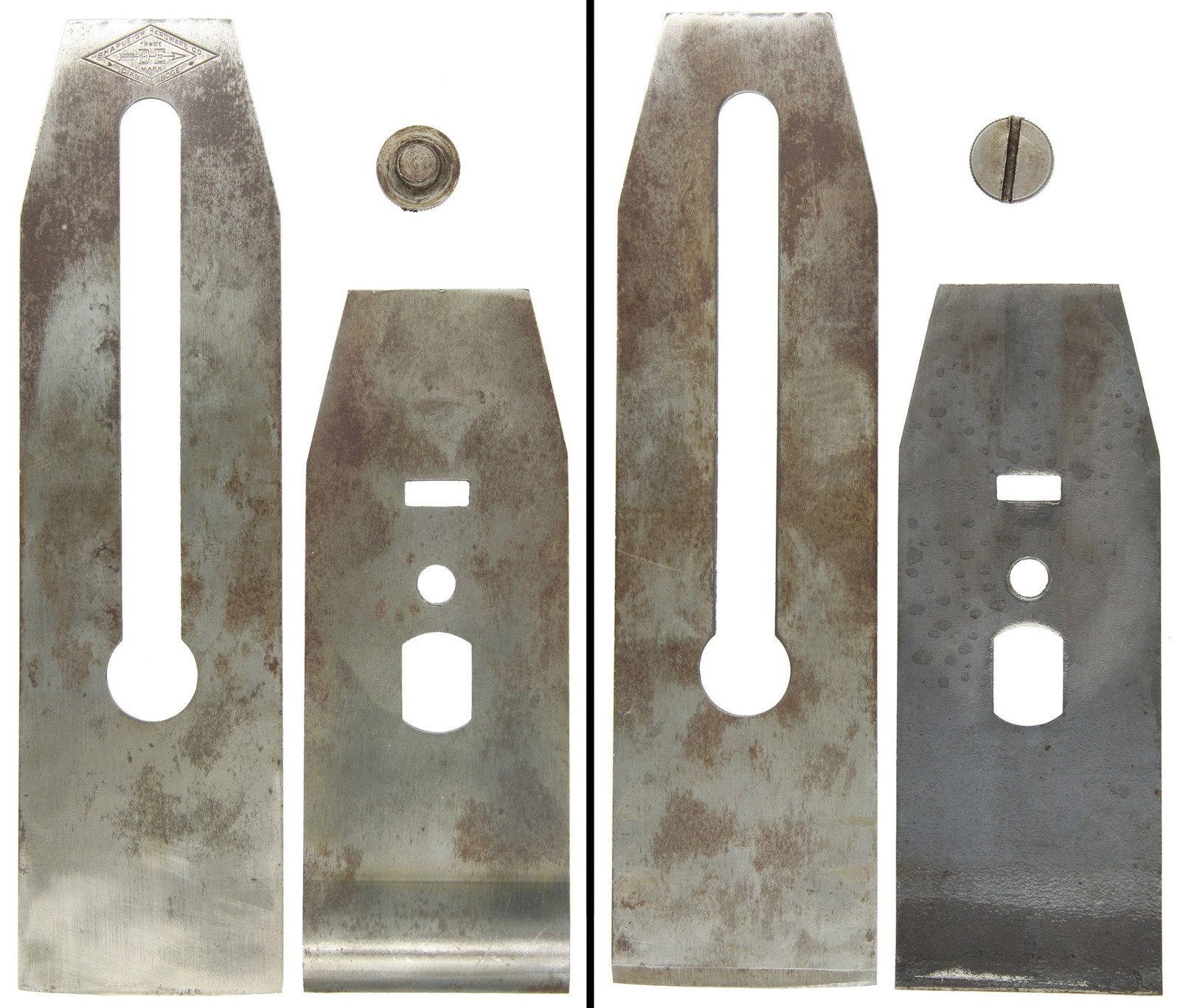 Orig. 2″ Width Cutter & Chip Breaker for Shapleigh DE4 Smooth Plane-mjdtoolparts